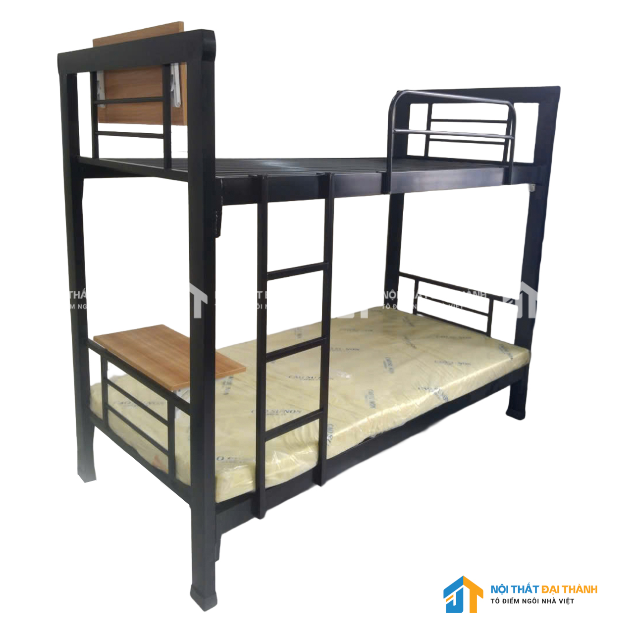Giường sắt 2 tầng có bàn học Đại Thành (3)