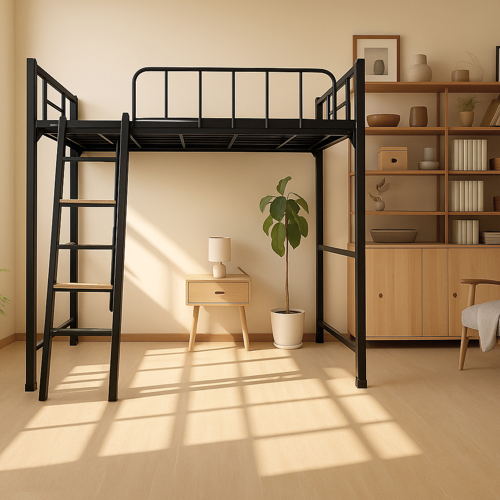 Giường sắt hộp 1 tầng trên cao cấp Đại Thành 1m2x2mx2m3 (5)