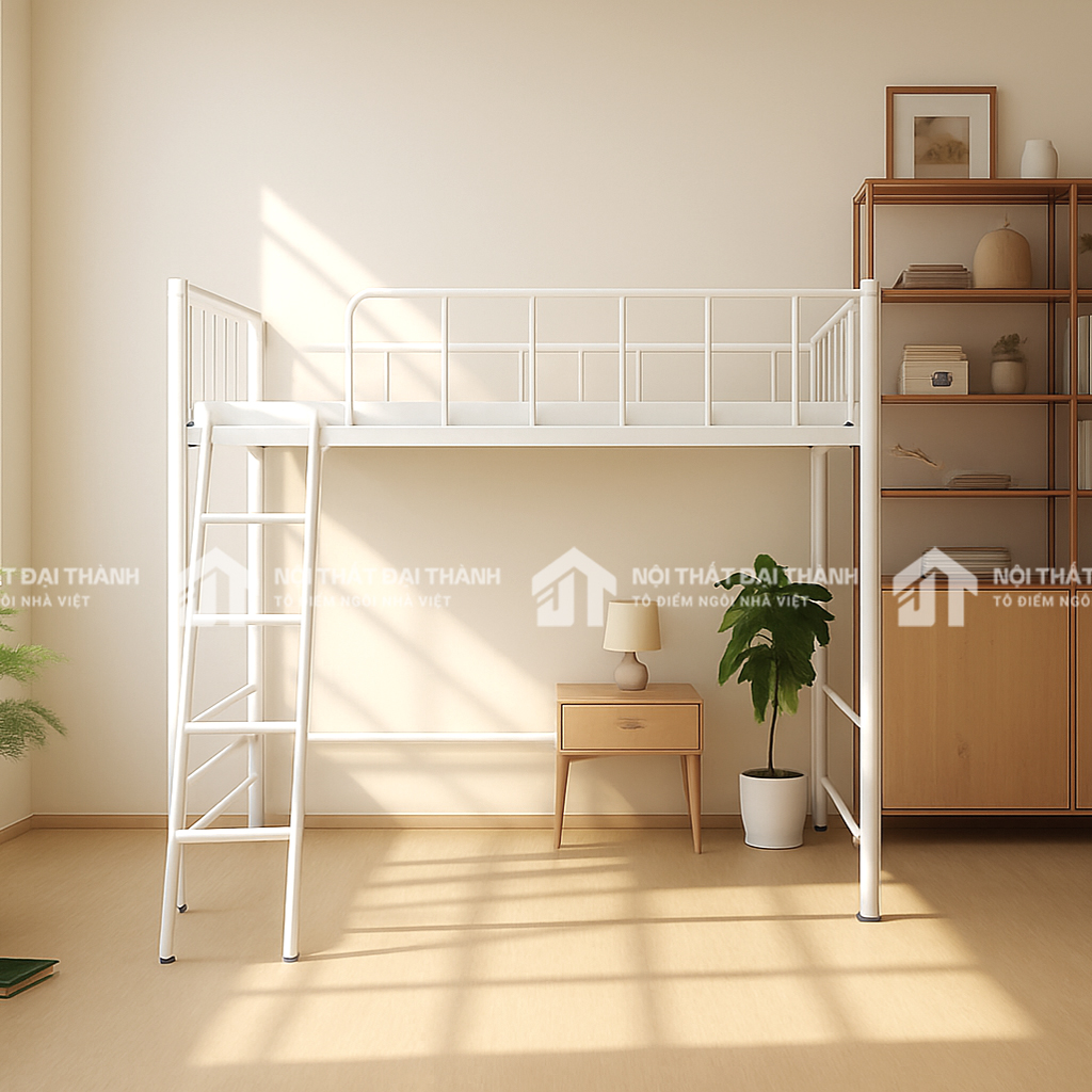 Giường sắt hộp 1 tầng trên cao cấp Đại Thành 1m2x2mx2m3 (6)